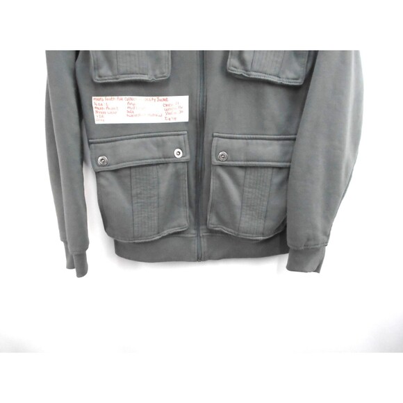 South Pole Y2K Utility Sweat Jacket Men's Size L Gray Multi Pocket Street Wear - Picture 5 of 8